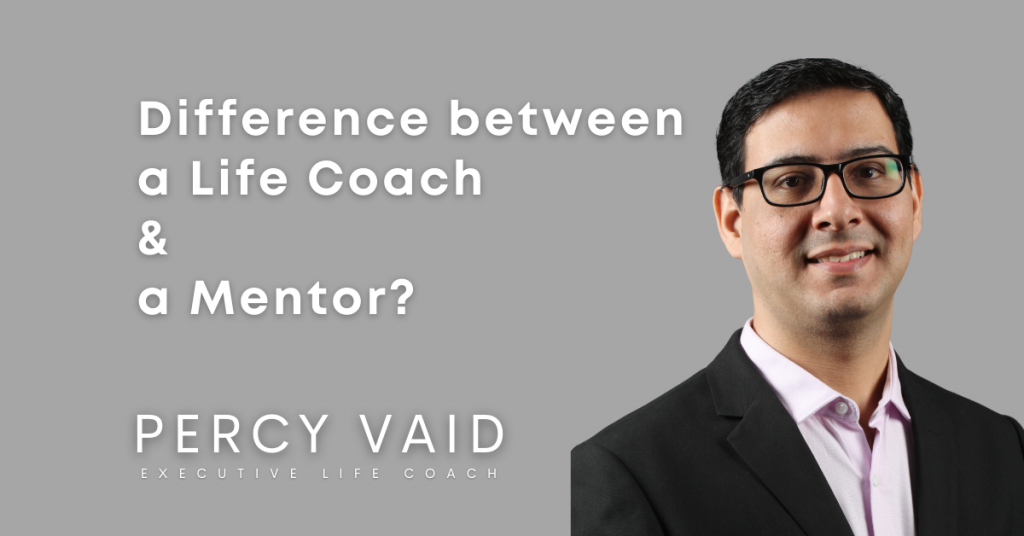 This picture explains the difference between a Life Coach and a Mentor